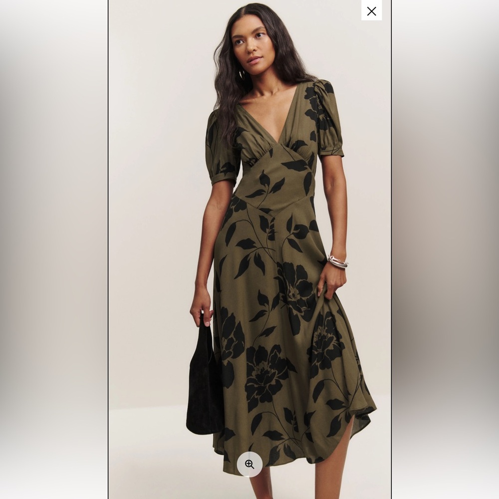 Reformation Naira Dress Black - Size 4